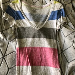 V-Neck Stripe Tee